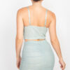 Shirred Cami & Mini Skirt Set – Dusty Sage