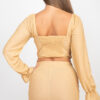 Sparkling Ruching Two-Piece Set – Rose Gold