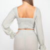 Sparkle Bustier & Ruched Mini Skirt Set – Silver