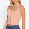 Sweater Cami Top with Front Hook Closure – Pearl Pink