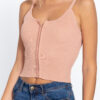 Sweater Cami Top with Front Hook Closure – Pearl Pink
