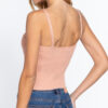 Sweater Cami Top with Front Hook Closure – Pearl Pink