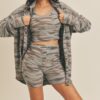 Three-Piece Cardigan Set – Bottom-Up Cardigan in Grey Combo