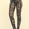 Sheer High-Rise Leggings with Stocking Detail – Black/Ivory