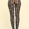Sheer High-Rise Leggings with Stocking Detail – Black/Ivory