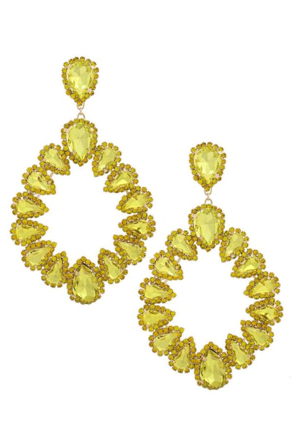 Chunky Teardrop Dangle Earrings – Bold Color Drops