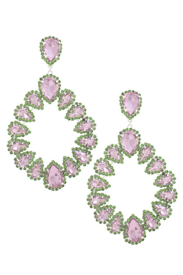 Chunky Teardrop Dangle Earrings – Bold Color Drops