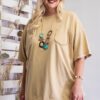 Plus Size Mineral-Washed Cotton Boxy Tunic – Light Mustard