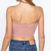 Sweater Knit Crop Cami with Front Ruched Detail – Heather Pink