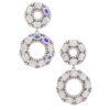 Double Circle Rhinestone Earrings – Sparkling Double Circle