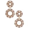 Double Circle Rhinestone Earrings – Sparkling Double Circle