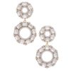 Double Circle Rhinestone Earrings – Sparkling Double Circle