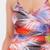 Printed Mesh Dress – Orange/Green Playful Print