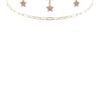 Rhinestone Star 3-Layer Necklace – Gold or Rhodium