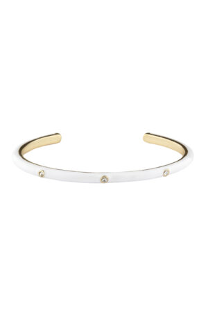 Rhinestone Metal Cuff Bracelet – Color Accents