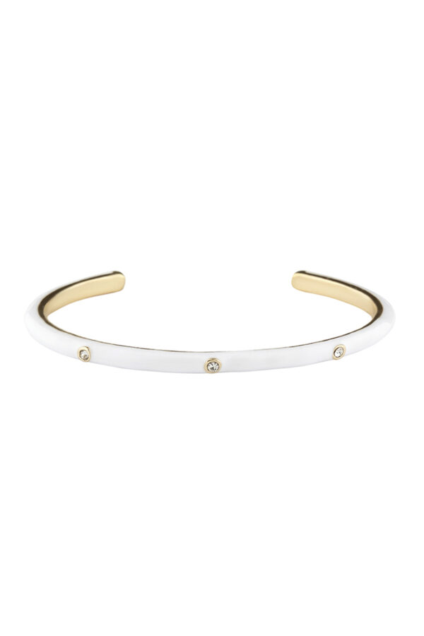 Rhinestone Metal Cuff Bracelet – Color Accents
