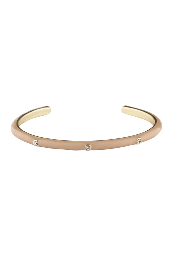 Rhinestone Metal Cuff Bracelet – Color Accents