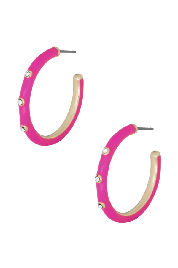 Color Metal Hoop Earrings – Bright Metal Hoops