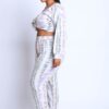 Tie Dye Off-Shoulder Jogger Set – Purple Multi