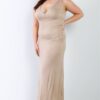 Plus V-Neck Sleeveless Maxi Dress – Beige