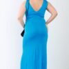 Plus V-Neck Sleeveless Maxi Dress – Blue