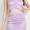 Halter Crop Top & Ruched Mini Skirt Set – Lavender