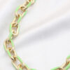 Polished Color Metal Oval Link Necklace – Vibrant Hues
