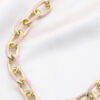 Polished Color Metal Oval Link Necklace – Vibrant Hues