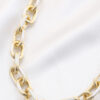 Polished Color Metal Oval Link Necklace – Vibrant Hues