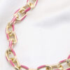 Polished Color Metal Oval Link Necklace – Vibrant Hues