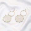 Double Circle Thread-Beaded Earrings – Colorful Drop Style