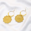 Double Circle Thread-Beaded Earrings – Colorful Drop Style