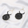 Double Circle Thread-Beaded Earrings – Colorful Drop Style