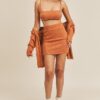 3-Piece Cardigan Set – Rust Knit Layering