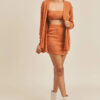3-Piece Cardigan Set – Rust Knit Layering