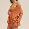 3-Piece Cardigan Set – Rust Knit Layering