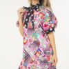 Polka Dot Print Midi Dress – Pink