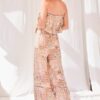 Tube Jumpsuit with Tier Ruffle Waist – Blush