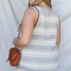Plus Size Striped Knit Sleeveless Top & Short Set – Heather Grey