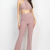 Halter Crop Top & Bell-Bottom Leggings Set – Coco