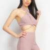 Halter Crop Top & Bell-Bottom Leggings Set – Coco