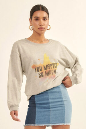 Vintage Star Graphic Sweatshirt – Heather Grey