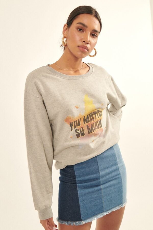 Vintage Star Graphic Sweatshirt – Heather Grey