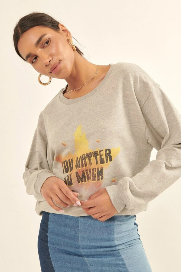 Vintage Star Graphic Sweatshirt – Heather Grey