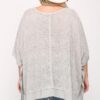 Plus-Size Boxy Top with Poncho Sleeve – Light Grey