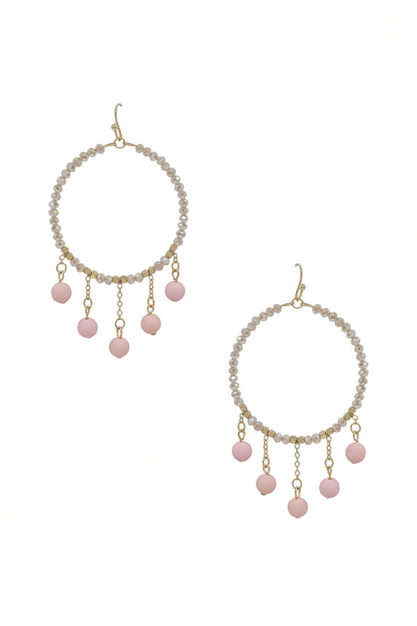 Clay Ball Charm Round Bead Earrings – 2-inch Color Mix
