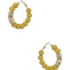 Clay Ball Hoop Earrings with Metal Accent