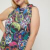 Sugar Skull Sublimation Tunic – Halterneck Racerback Plus Size