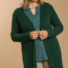 Open Front Long Cardigan – Forest (Plus Size)
