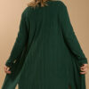 Open Front Long Cardigan – Forest (Plus Size)